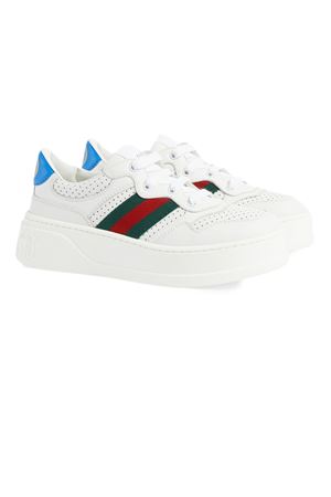 White Leather Sneakers GUCCI KIDS | 702916UPG109060